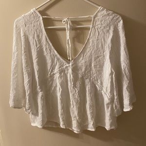 flowy cropped shirt